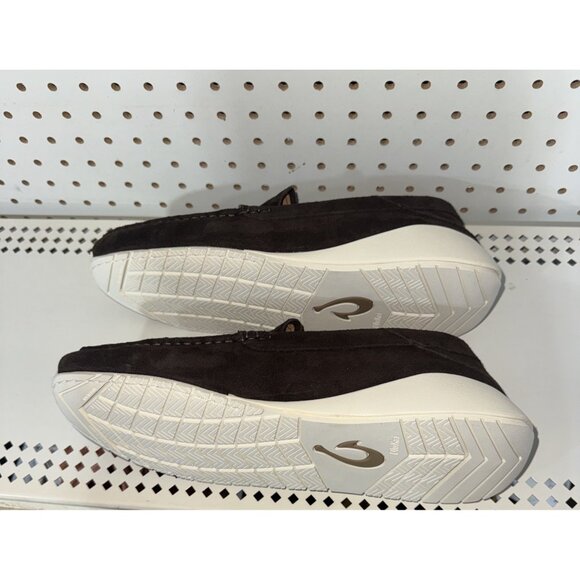 OluKai Ka'a Mens Casual Suede Slip On Driving Loafers Shoes Mocs Size 12 Brown - Picture 6 of 8